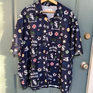 Beggars Pizza Chicago White Sox Baseball Button Down Shirt